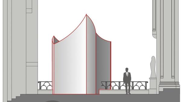 Seitenansicht der Zwillings-Orgeln