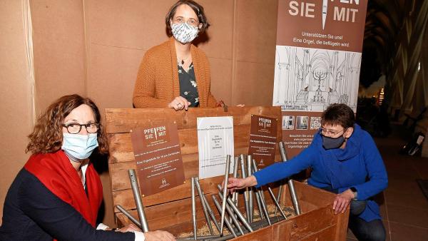Der Orgelverein verkauft alte Orgelpfeifen